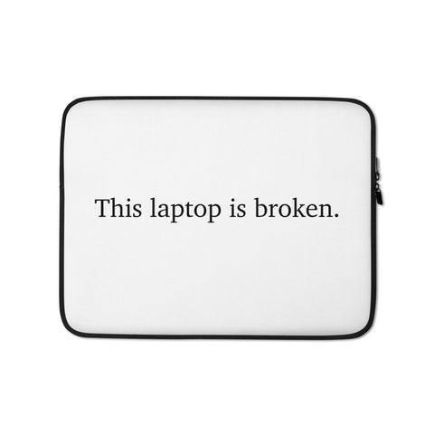 Broken laptop.